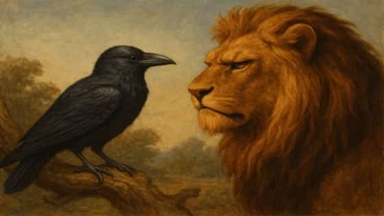 Coco the Crow and Simba the Lion
