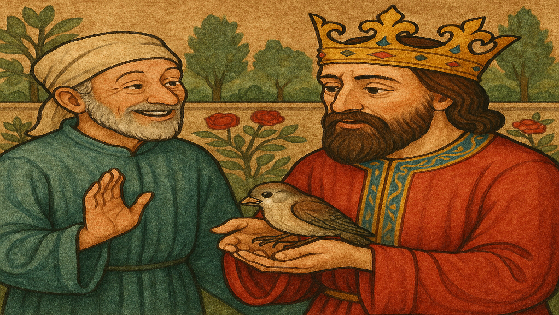 The wise king doctor and sparrow- English Moral Stories